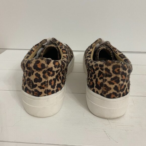 American Eagle Faux Calf Hair Leopard Print Chunky Platform Sneakers, Size 7 - Picture 8 of 11